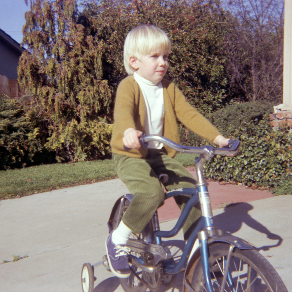 Christopher on a tricycle circa 1972